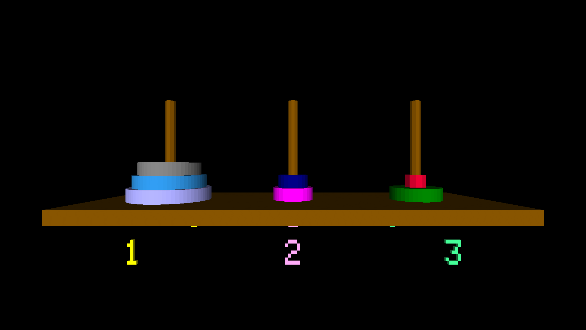 Example Towers of Hanoi turtleSpaces